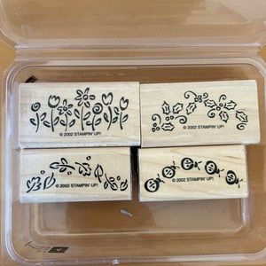 Stampin’ Up! Itty Bitty Borders 4-Piece Stamp Set Excellent Condition